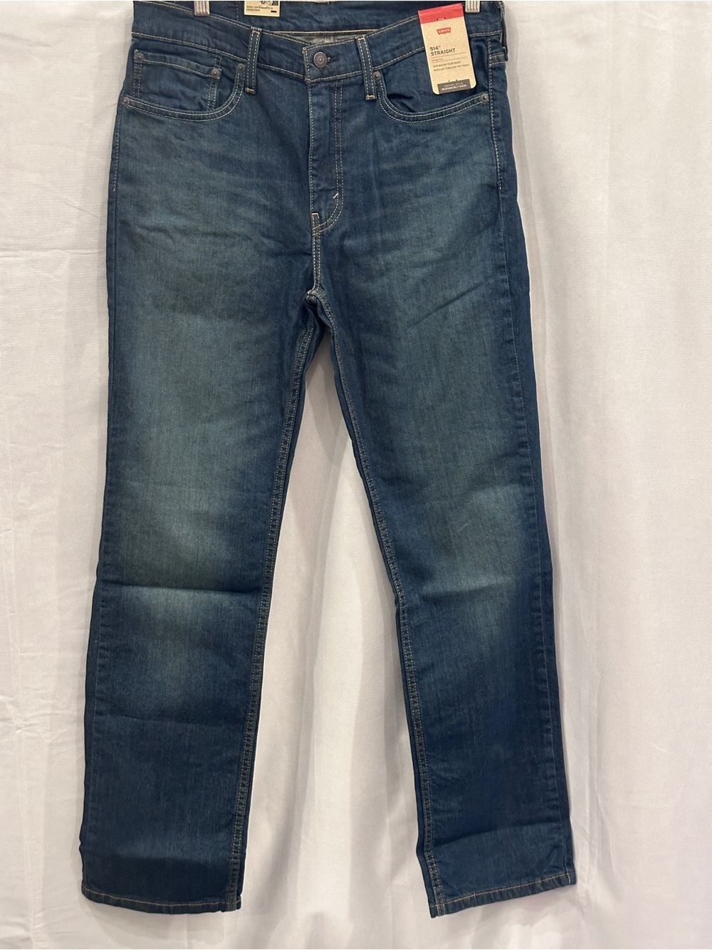 Levi's Denim Straight Jeans in Mid Blue Wash